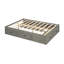 Lit plateforme double avec 6 tiroirs de rangement, gris antique
