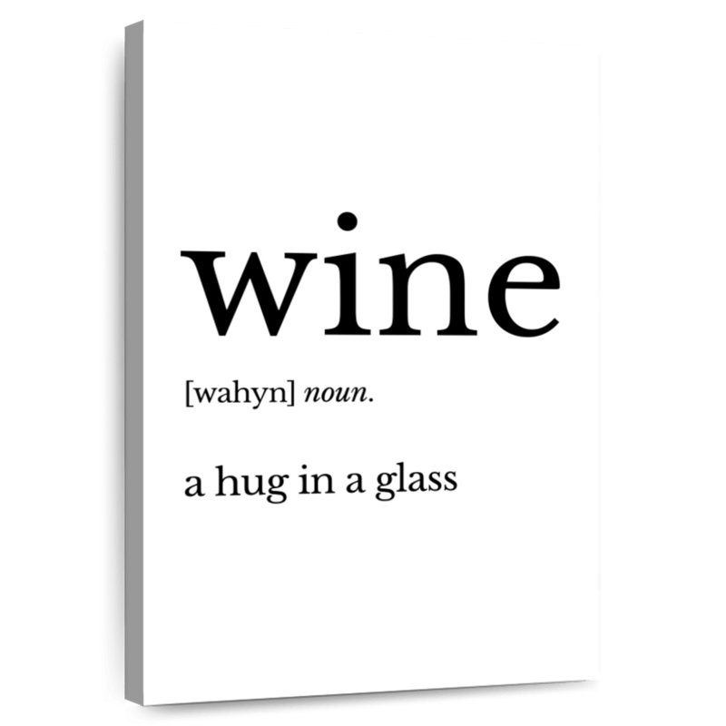 Wine Typography, 24" H x 16" W