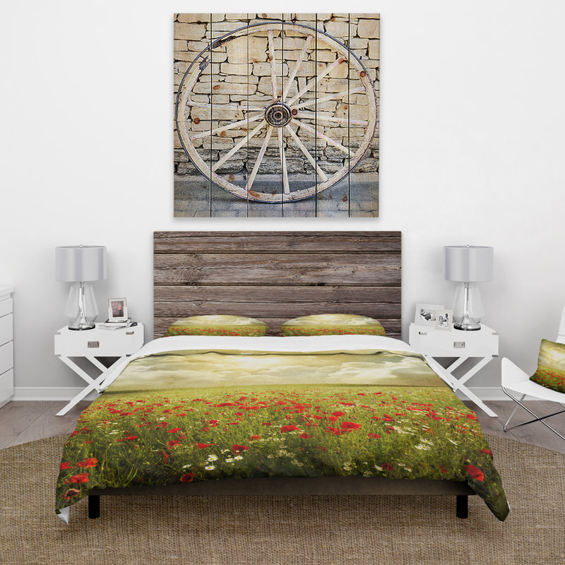 Ensemble de housse de couette rustique, Housse de couette double / grand + 2 taies