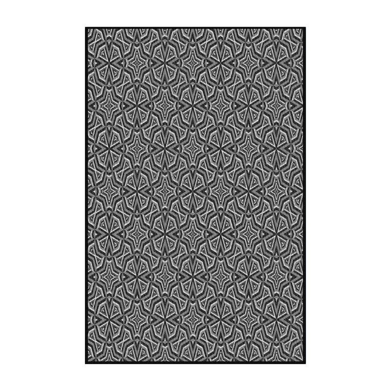 Tapis gris / noir Power Loom, Rectangle 2 pi x 4 pi
