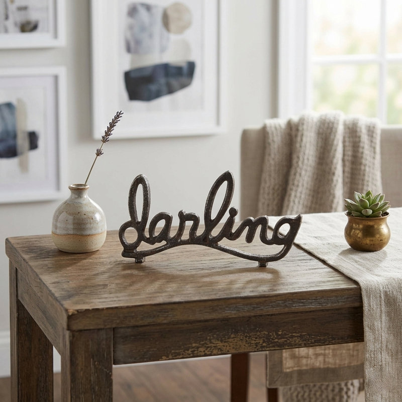 Bloc de lettres Mongillo Table Darling, Noir