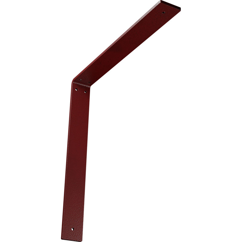 2"W x 16"D x 16"H Hamilton Steel Bracket, Hammered Bright Red, 16" H x 2" W x 16" D, Hammered Bright Red