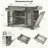 Fluted Kitchen Island with Trash Can Storage, Power Outlet, and Rolling Wheels for Modern Kitchens.-705650313