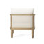 Fauteuil club d'extérieur en bois d'acacia avec filet PVC-coated polyester et coussins imperméables