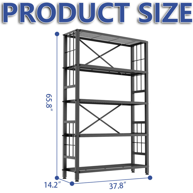 5-Wire Shelving Metal Storage Rack Adjustable Shelves,Standing Storage Shelf Units for Laundry Bathroom Kitchen Pantry Closet