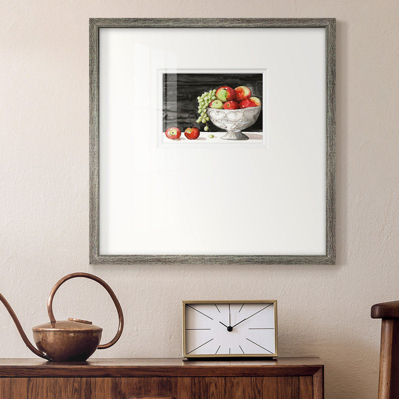«Watercolor Fruit Bowl Ipremium», reproduction encadrée, H 21 po x l 21 po x P 1,25 po