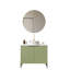 Meuble-lavabo de salle de bain 30 po avec lavabo, meuble de rangement autoportant avec 2 portes, lavabo rond en céramique blanc avec motif de pierre et comptoir blanc Carrara-697561203-697561201