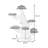 6 Tiers Cat Tree with Condons,Perch,Scratching Posts