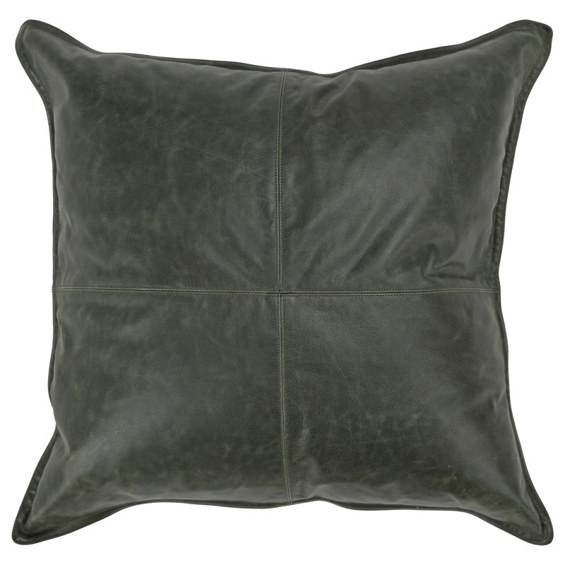 Housse et insert de coussin Cutler, Vert forêt, Carré 24 po