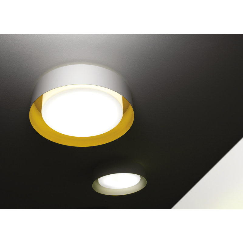 LED Wall Light 3 Flames, Gold, 12.5 cm H x 50 cm diameter, 3 x LED 18W 1620 lm 3000 K (included)