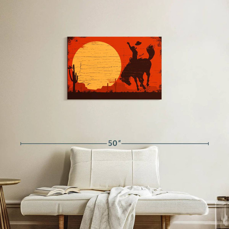 Lelar American Cowboy, 20" H x 30" W
