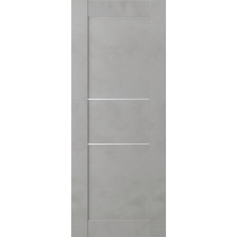 Porte standard en bois lambrissé et en métal préfinie, 79,375 po x 31,75 po, Chêne Veralinga