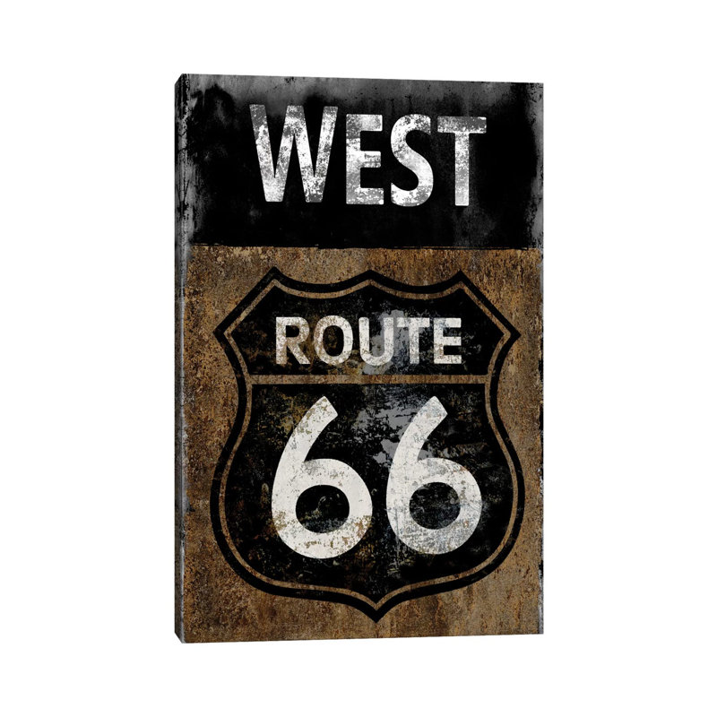 Route 66 West by Luke Wilson - Gallery-Wrapped Canvas Giclée on Canvas, Canvas, 101.6 cm H x 66.04 cm W x 1.91 cm D