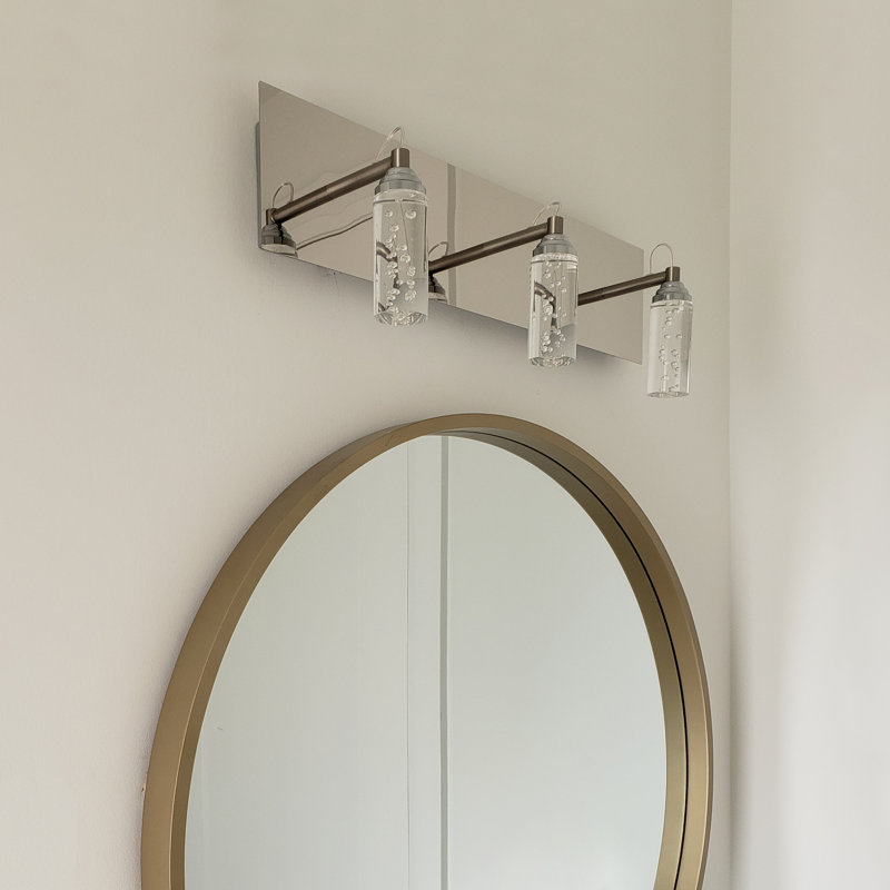 Éclairage pour salle de bain à 3 lumières à DEL en chrome poli à intensité variable Ardrie
