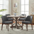 Bason 19.5" H Polyester Upholstered Dining Chairs (Set Of 4)