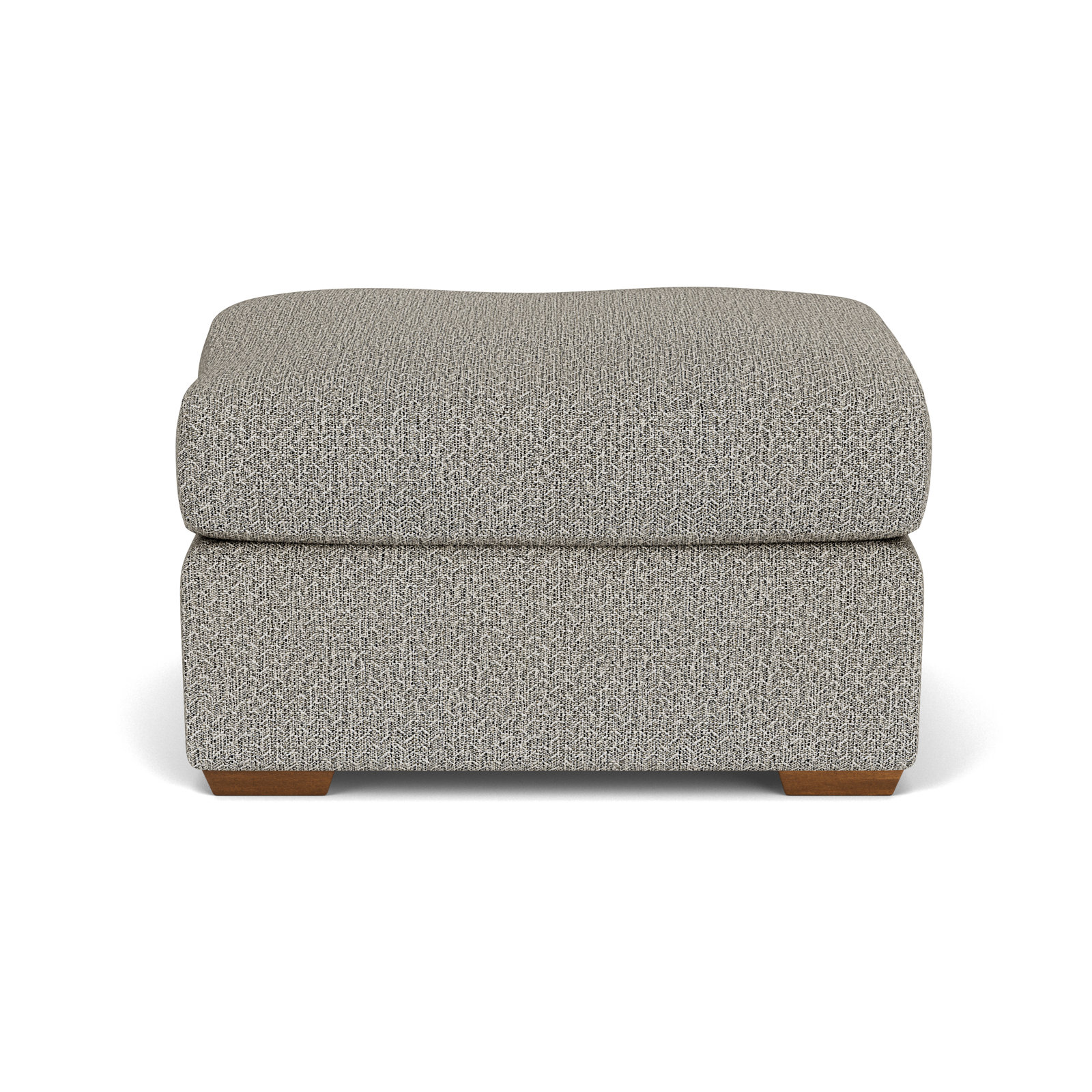 Upholstered Ottoman, Gray Polypropylene/Olefin