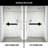 Elan E-Class 52-56" W x 76" H Sliding Frameless Shower Door with 3/8" Clear Glass-50553295