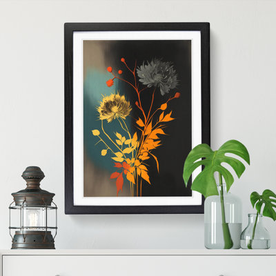 FRM-V0523-910X Flowers Mid Century - Single Picture Frame Print