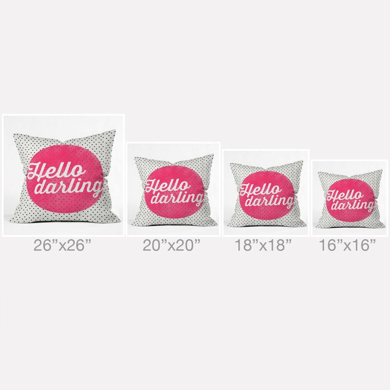 Allyson Johnson Hello Darling Dots Throw Pillow, 20" x 20"