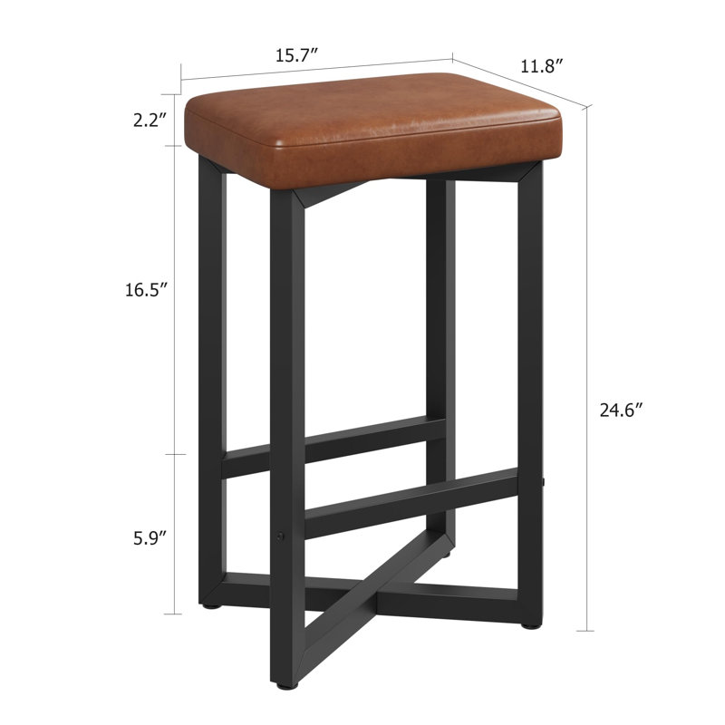 Counter Stool with Metal Frame