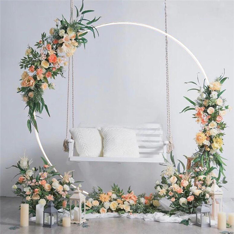 Bevis Metal Arbour in White, 220cm H x 200cm W x  45cm D