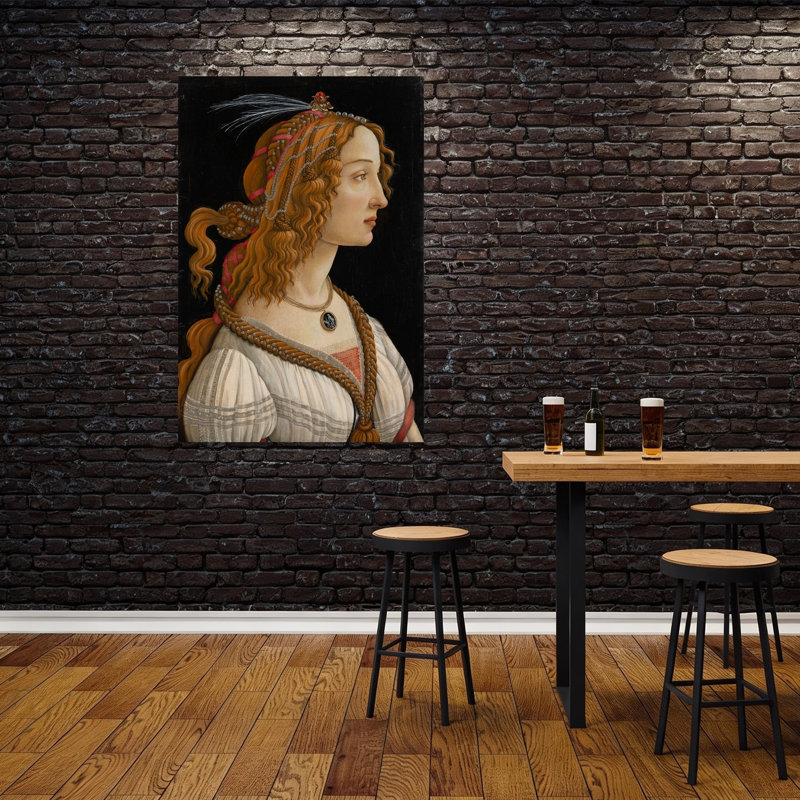 Idealised Portrait Of A Lady, C.1480-85 Abstract Contemporary Wall Art Print, 152.4cm H x 101.6cm W