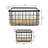 Evvie Vintage Farmhouse Handmade Wire Metal Nesting Storage Baskets with Wood Base (Set of 3)-118530777