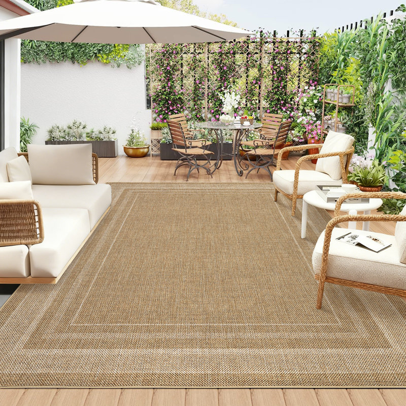 Rectangular Striped Area Rug, Beige, 60*180cm
