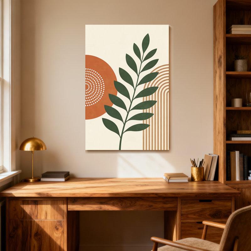 Abstrait motif de plante abstraite avec des formes géométriques