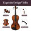 Ensemble professionnel professionnel 4/4 pour violon - Conception durable et légère avec son riche et stable, finition lisse et accessoires complets, cadeau unique idéal pour les musiciens