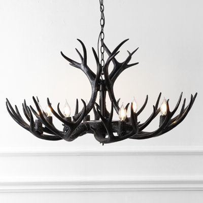 Rohrbach Candle Style Wagon Wheel Chandelier