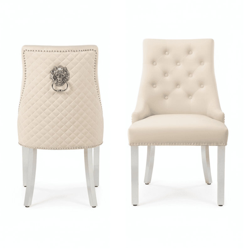 48cm H Tufted Velvet Upholstered Upholstered Back Side Chair, Mink