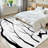 Orange Branches Branch Abstract Art Autumn Black Decoration Machine Washable Indoor Area Rug-129431640