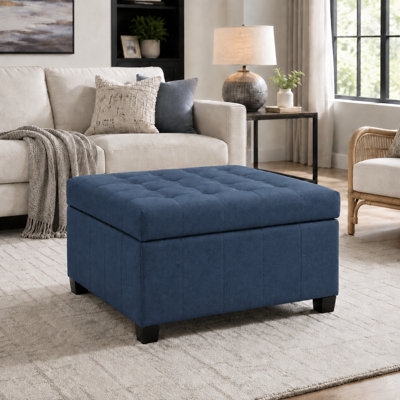 Quilted Cushion Multi-Function Storage Stool