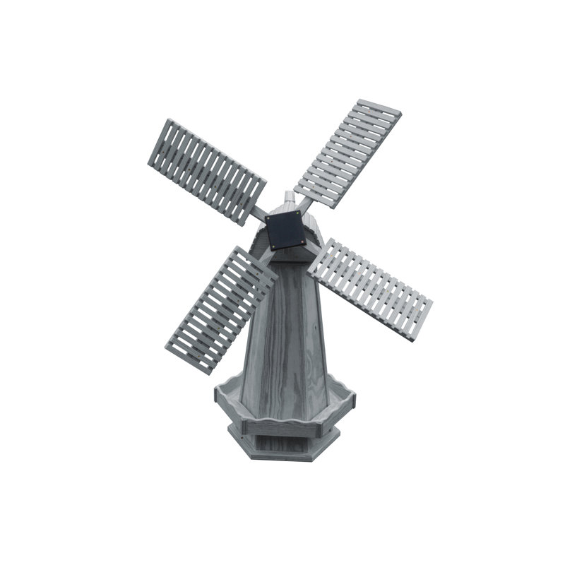 Moulin à vent traité sous pression Donte, H 74 po x l 24 po x P 24 po, Gris