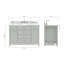 Ensemble de meuble-lavabo simple 49 po Aberdeenshire-85364041
