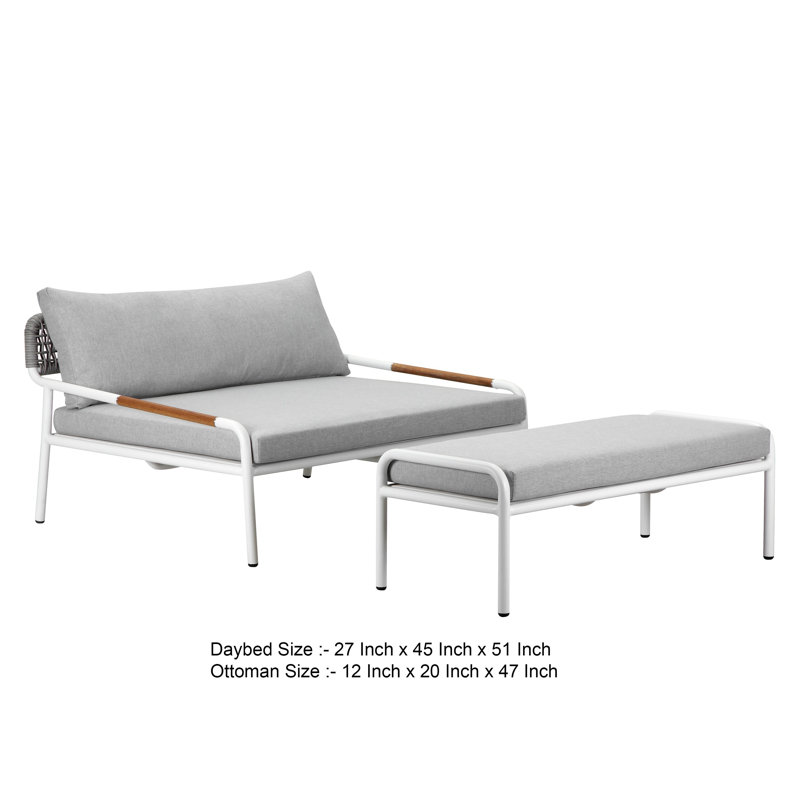 Dean Daybed And Ottoman, Grey