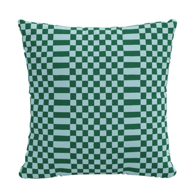 Delma Checkered Indoor/Outdoor Throw Pillow
