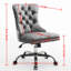 Chaise de bureau en chenille orange de conception américaine, boutons, base en métal, pivot réglable, éponge à rebond élevé, garniture cloutée fabriquée à la main, bouton rembourré moderne idéal pour l'espace d'étude-1214967701-1214967725