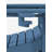 Blue HDPE Folding Adirondack Chair With Adjustable Backrest, Extendable Footstool And Cup Holder. Patio/Terrace Lounge Chair.-1398936401