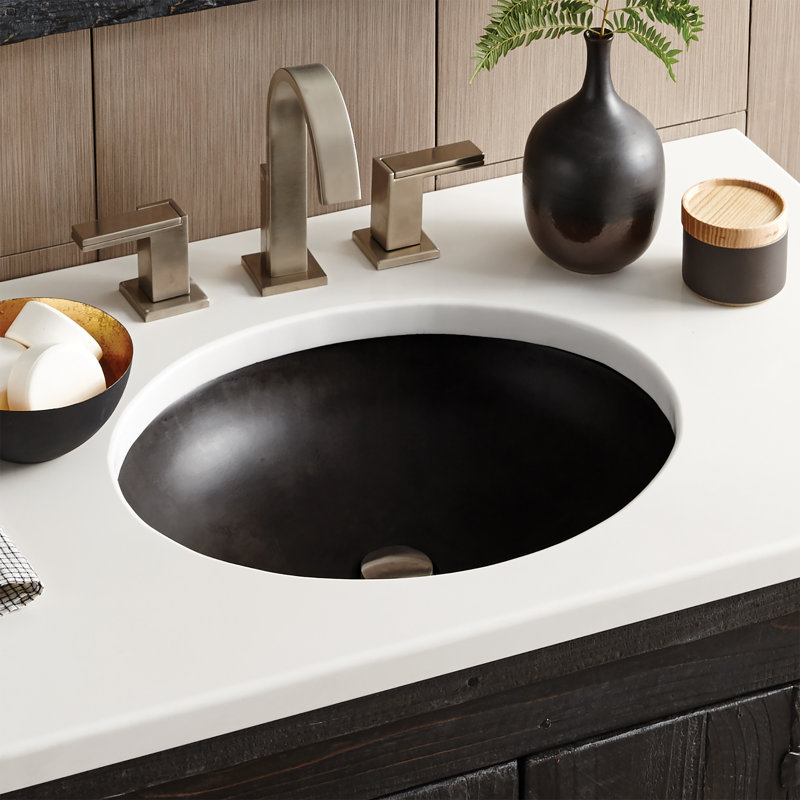 Tolosa Stone Handmade Oval Drop-in Bathroom Sink, Sand