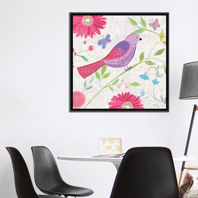 «Damask Floral and Bird I», impression sur toile