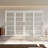 80 in. 5-Lite Frosted Glass Room Divider Sliding Closet Doors with Hardware & Handles-98097864