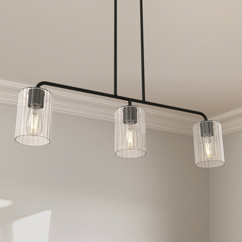 Luminaire suspendu pour îlot de cuisine 3 lumières Afelien