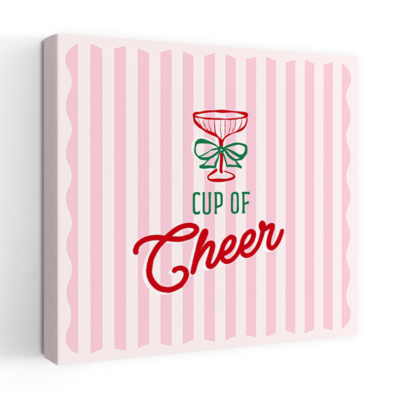 «Cup of Cheer», reproduction d'art rétro rétro, H 48 po x l 48 po