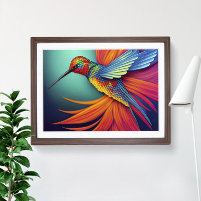 Exotic Hummingbird Abstract - Single Picture Frame Painting