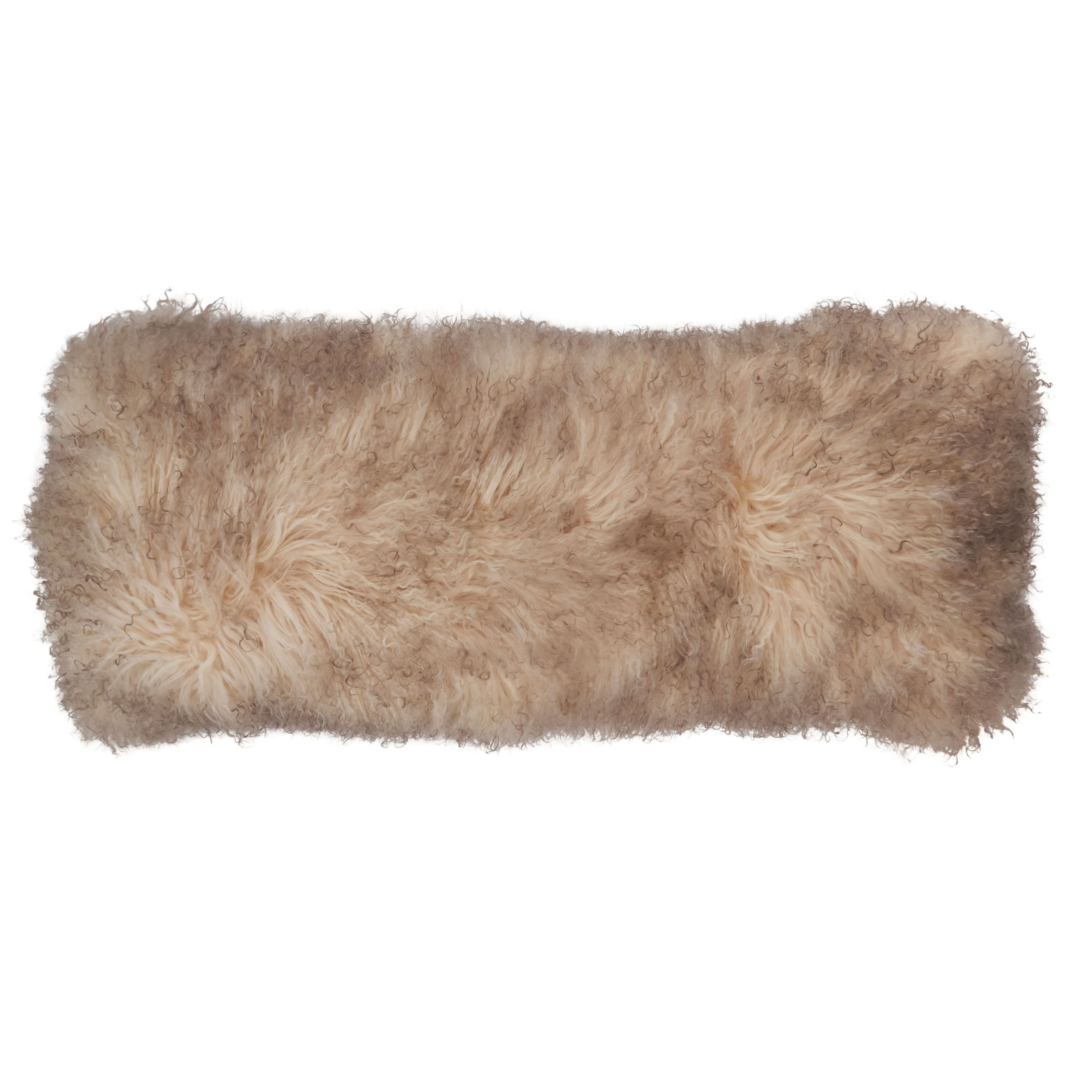 Iyana Wool Lumbar Throw Pillow, Brown, 14"H x 36"W
