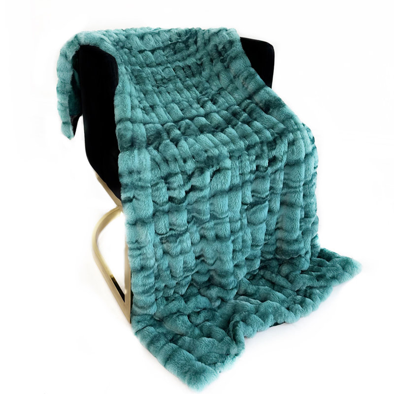 Throw Blanket, 80" W x 110" L, Teal