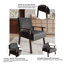 Chaise d'appoint en lin gris clair-590589699