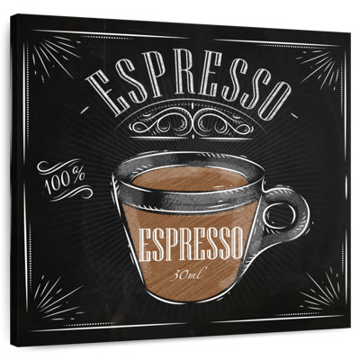 Khylige Chalkboard Espresso Coffee Wall Sign